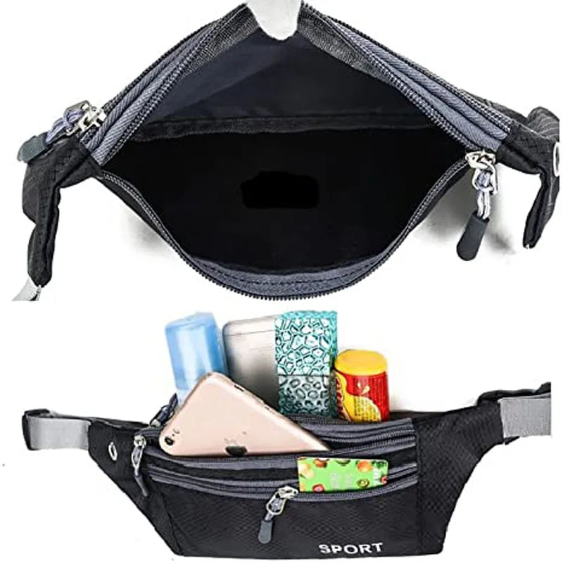 Men And Women Sport Waist Fanny Pack Or Crossbody Wallet Belt
