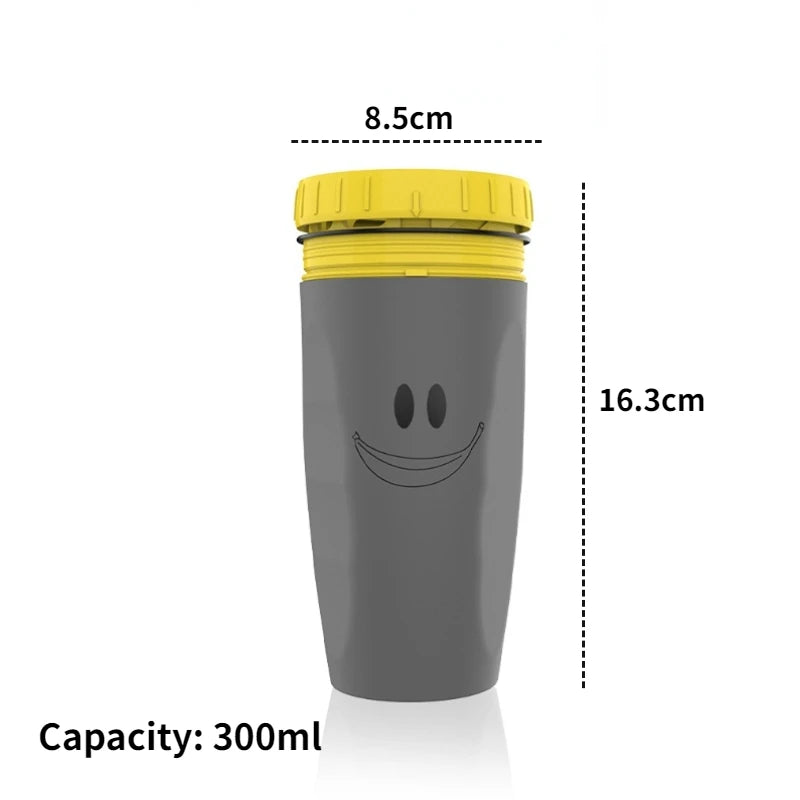 Portable Twist-Lid Thermos Cup with Straw - Ideal for Coffee, Juice, and Water