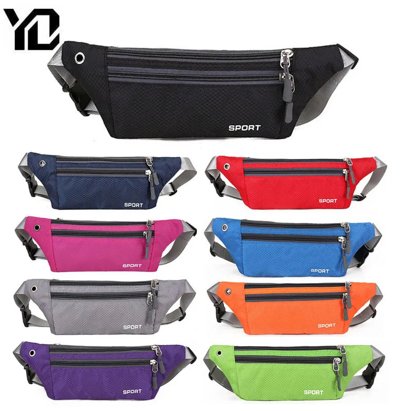 Unisex Sport Waist Fanny Pack – Crossbody Belt Bag Travel Wallet Pouch