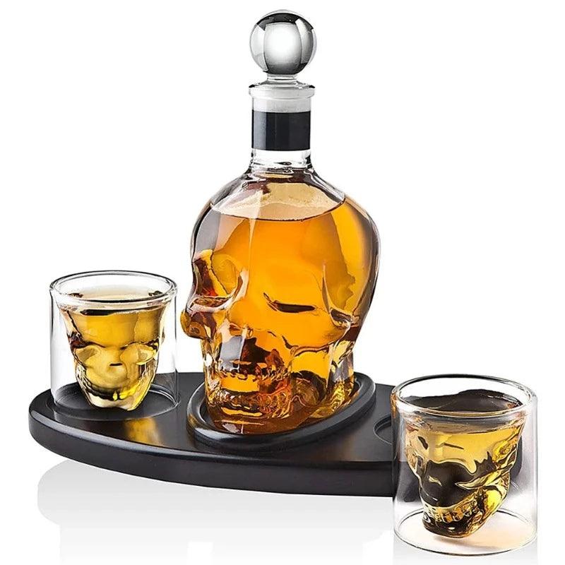Whiskey Transparent Skeleton Skull Shot Wine Decanter Glass - VM THE MODEL