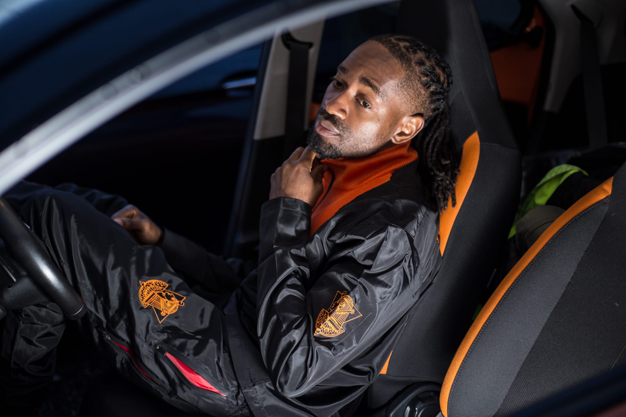 Naut Tekne Mk-1 – Opium Black and Orange Tracksuit