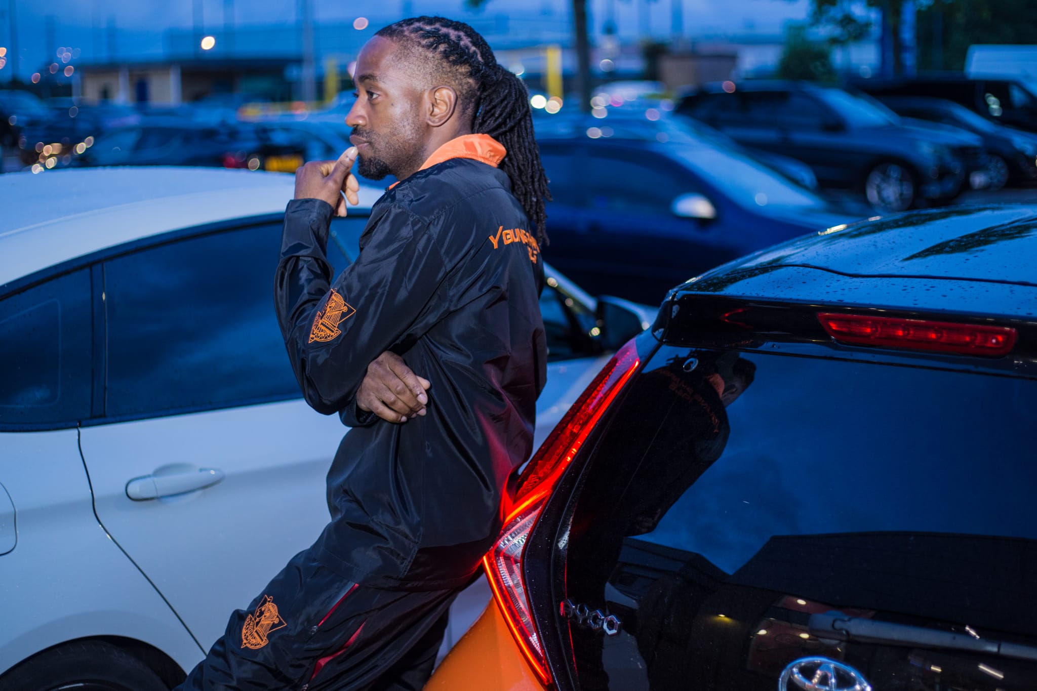 Naut Tekne Mk-1 – Opium Black and Orange Tracksuit