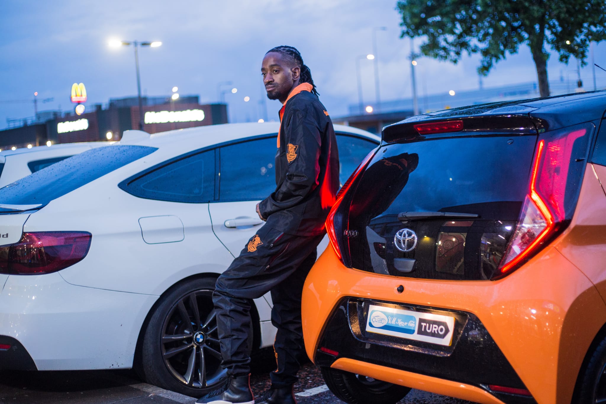 Naut Tekne MK-1 Tracksuit – Opium Black/Orange Jacket & Joggers Men’s Set