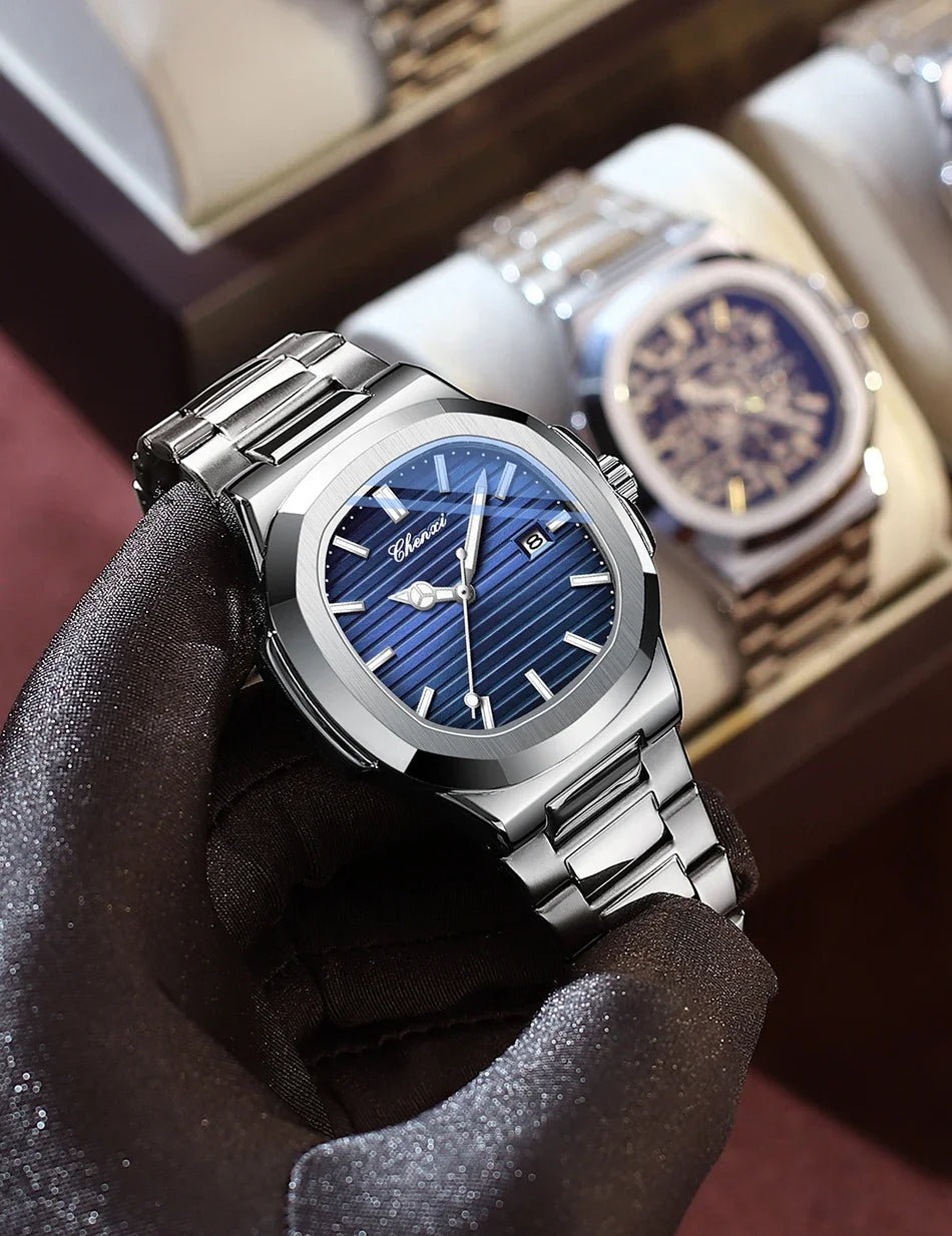 Men Fashion Steel Luminous Casual Business Watch