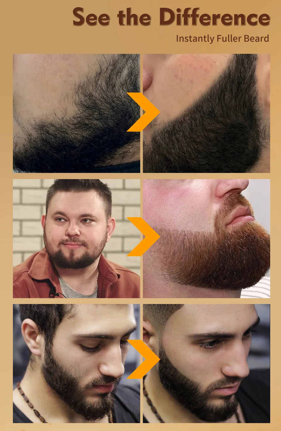 Beard - Moustache Filler Pen Waterproof Hairline Enhancer Black Fibre for Men
