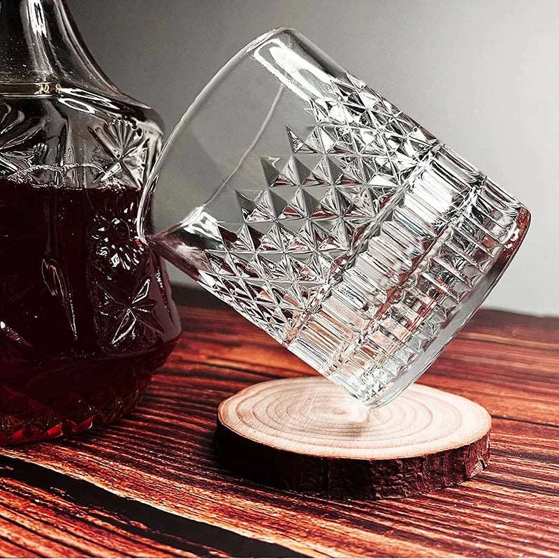 1PCS Whiskey Glass, Old Fashioned Rocks Glasses Tumblers, Glassware for Cocktail Scotch, Bourbon, Gin, Voldka, Brandy