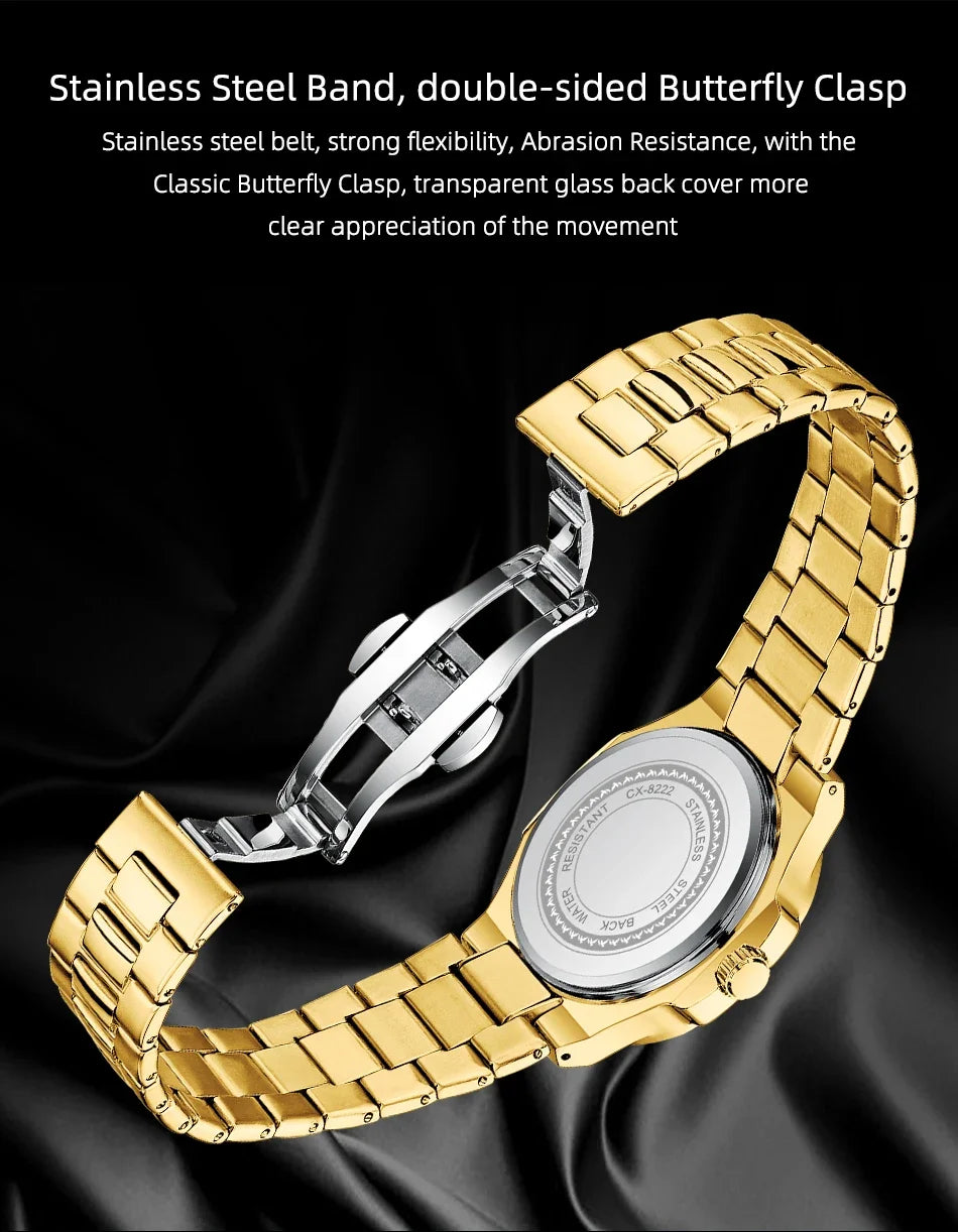 Men Fashion Steel Luminous Casual Business Watch