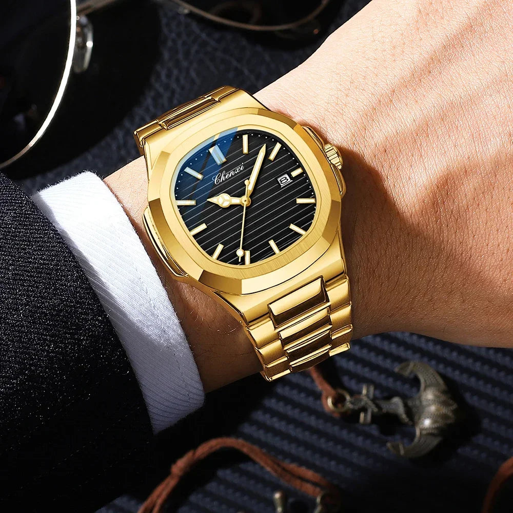 Men Fashion Steel Luminous Casual Business Watch