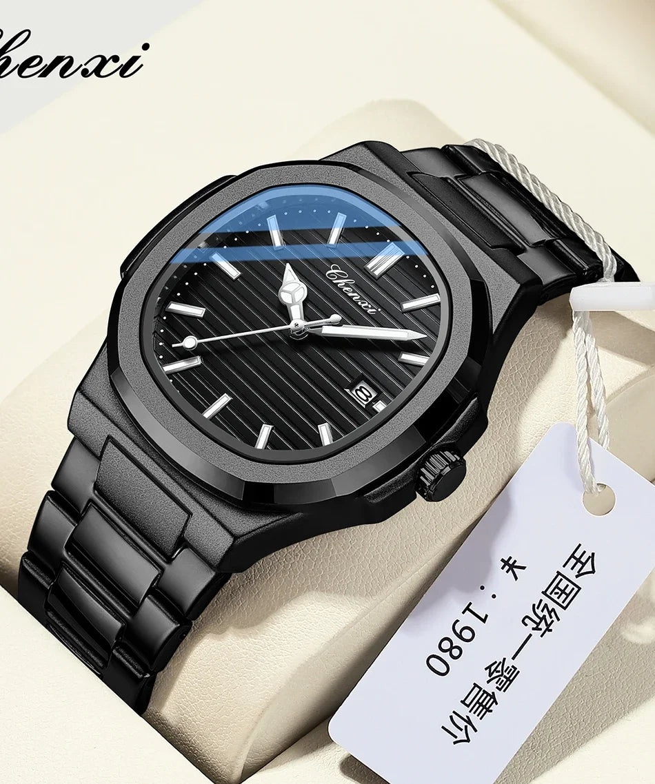 Men Fashion Steel Luminous Casual Business Watch