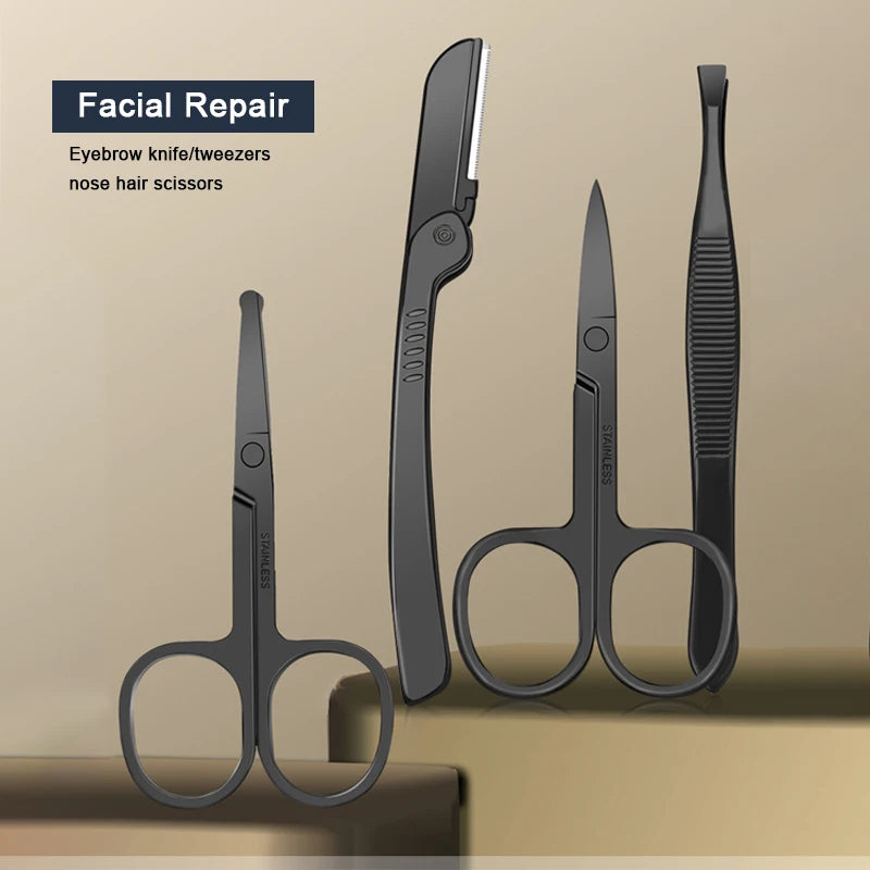 Household Stainless Steel 8/12/15/20/24 pcs Manicure Cutters Nail Clipper Set