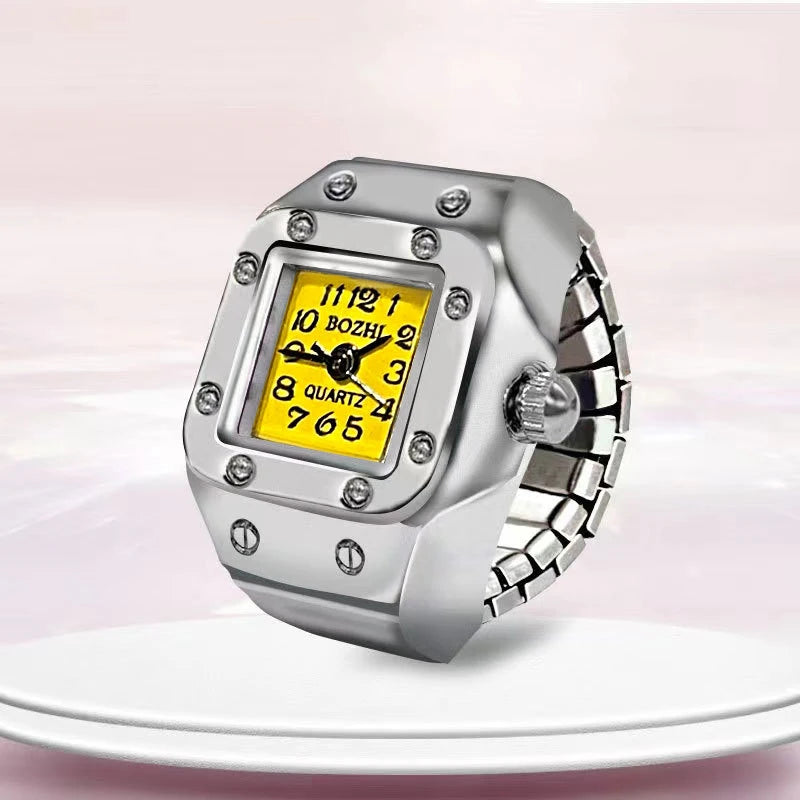 Vintage Unisex Punk  Steel Finger  Watch Ring