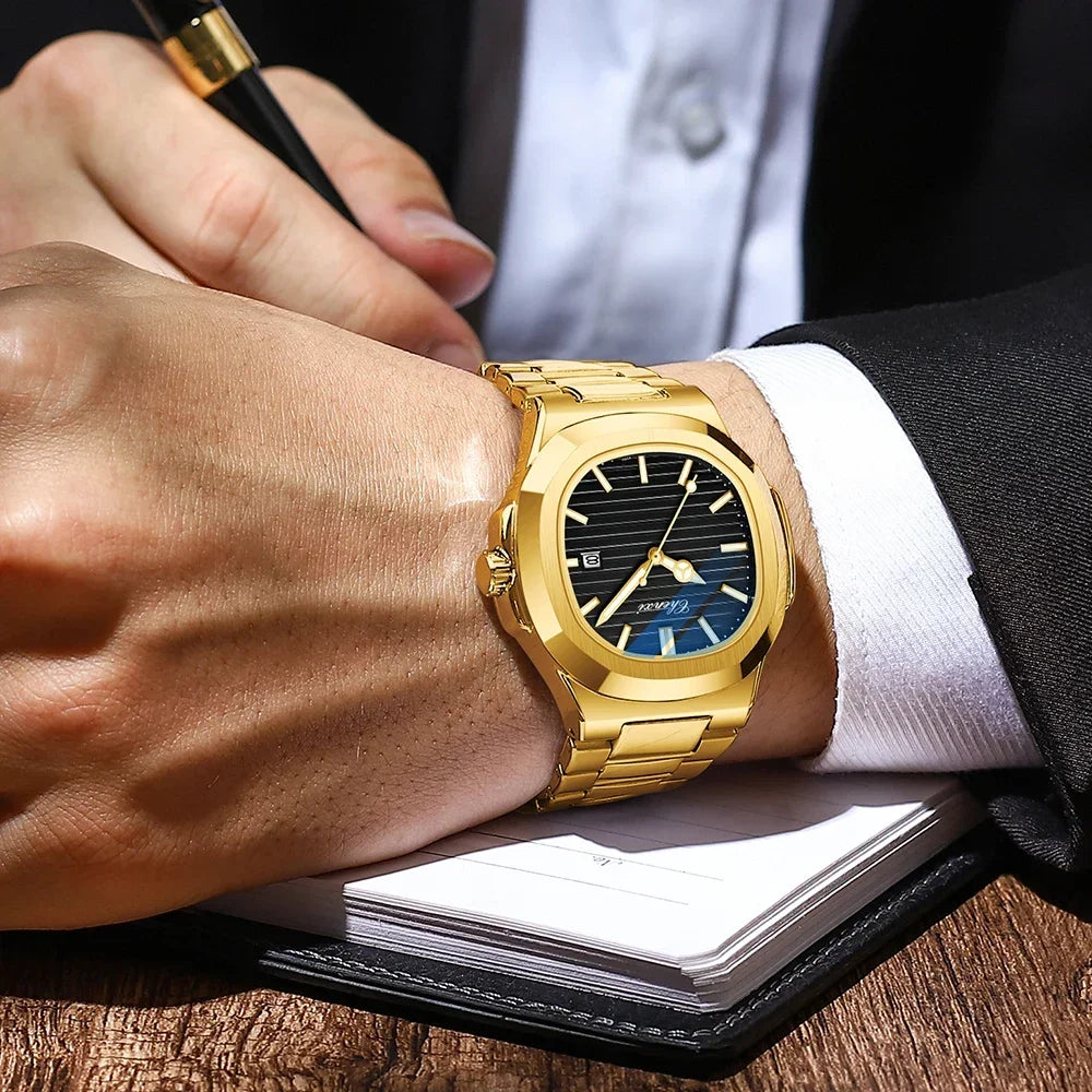 Men Fashion Steel Luminous Casual Business Watch
