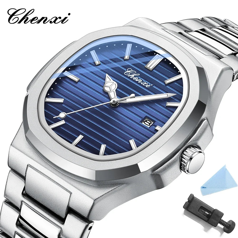 Men Fashion Steel Luminous Casual Business Watch