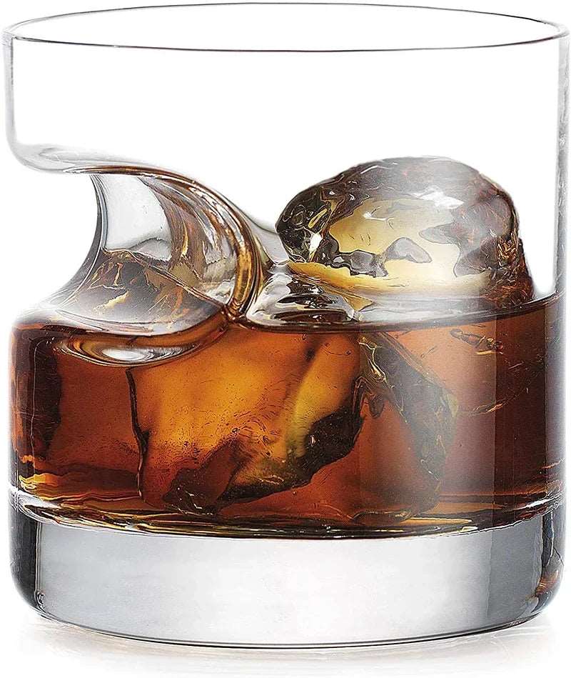 Luxury Home 1 Pcs Of 12.85 oz Indented Cigar Rest Whiskey Glass