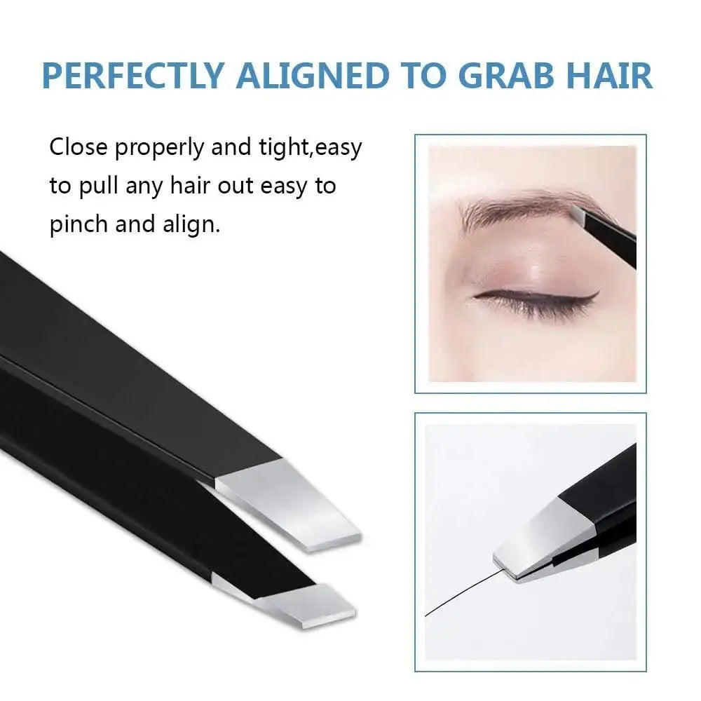 4 Pack Professional Stainless Steel Tweezers Set