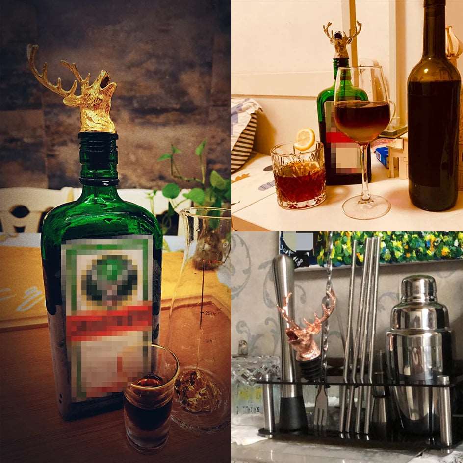 Alloy Head Mouth Wine And Whiskey Pourer