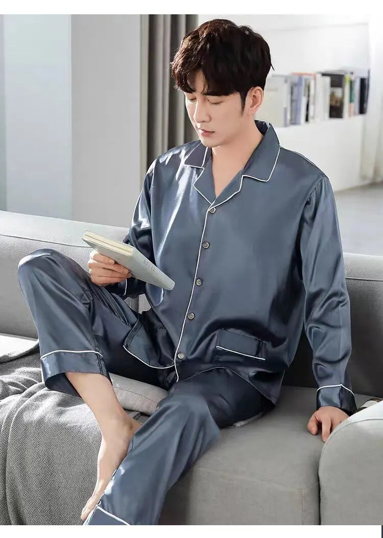 Men Ice Silk Pyjamas