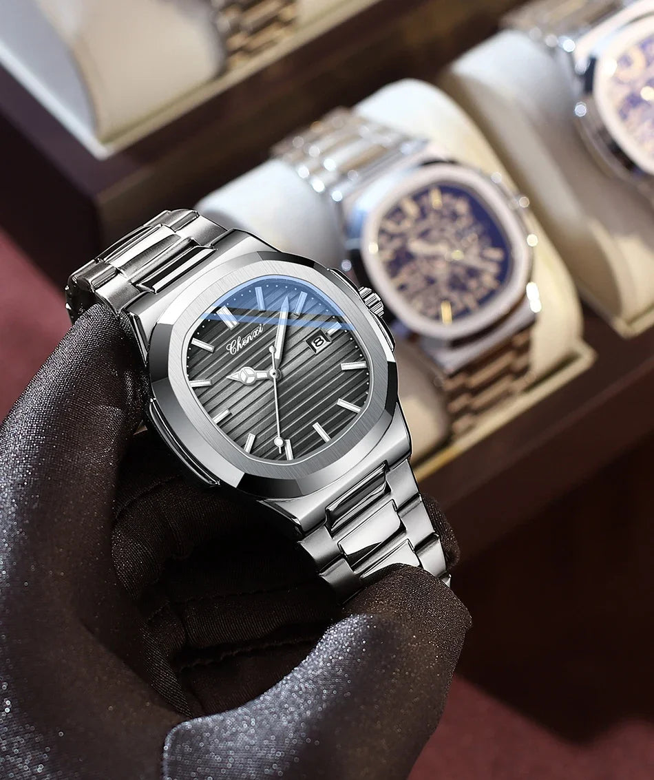 Men Fashion Steel Luminous Casual Business Watch