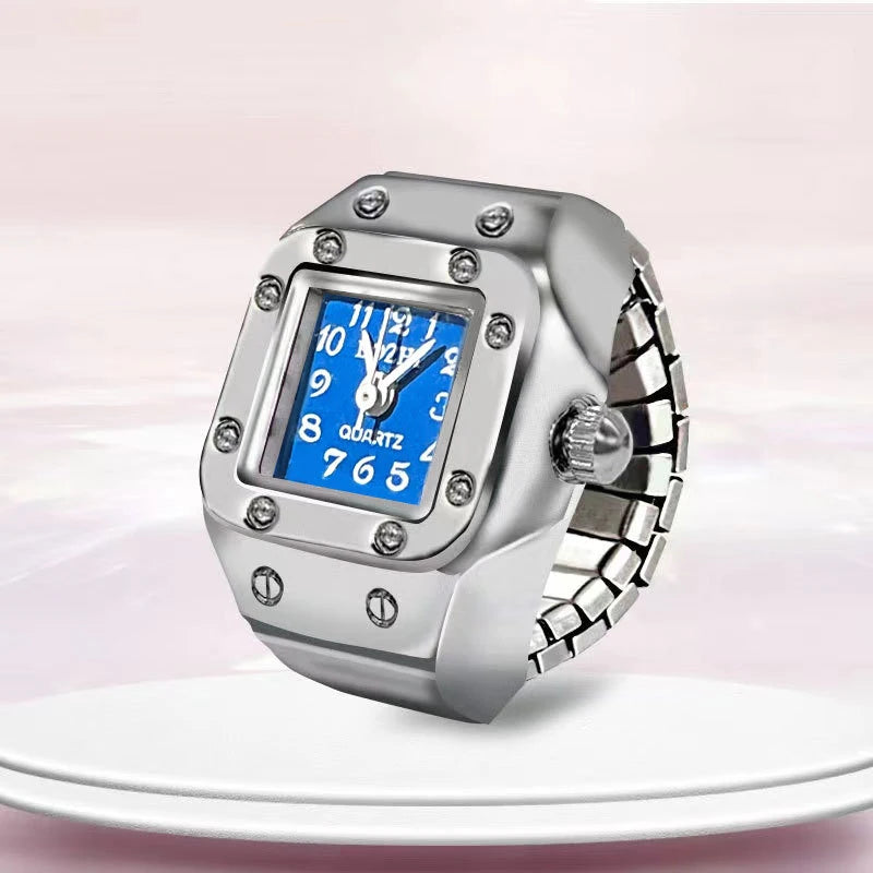 Vintage Unisex Punk  Steel Finger  Watch Ring