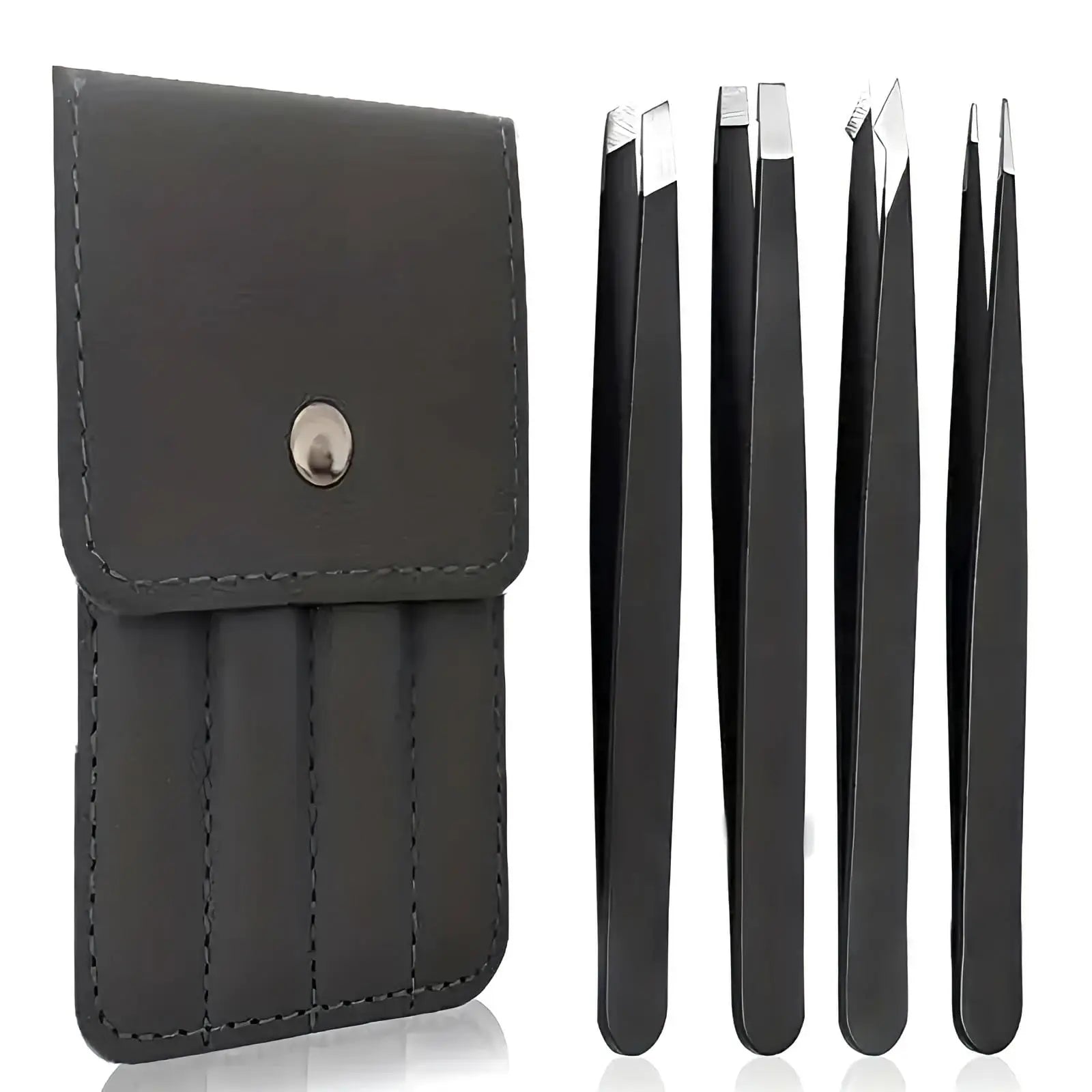 4 Pack Professional Stainless Steel Tweezers Set