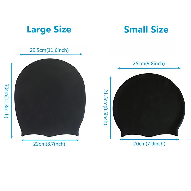 Large Swimming Cap for Long Hair Braids Dreadlocks Curls Unisex