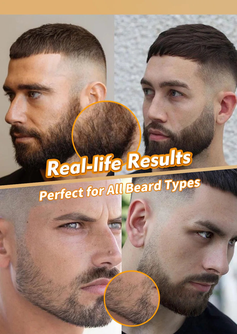 Beard - Moustache Filler Pen Waterproof Hairline Enhancer Black Fibre for Men