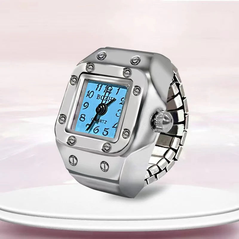 Vintage Unisex Punk  Steel Finger  Watch Ring