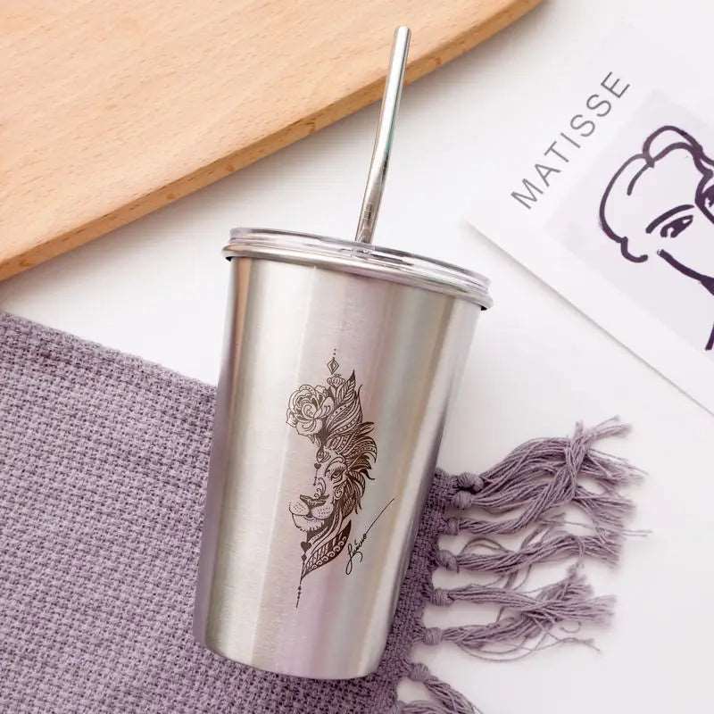 Stainless Steel Portable Mug - Versatile for Home, Office, and Kitchen