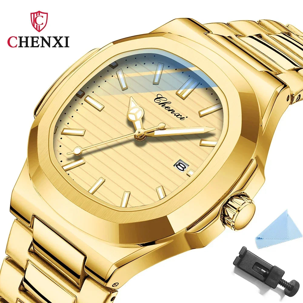Men Fashion Steel Luminous Casual Business Watch