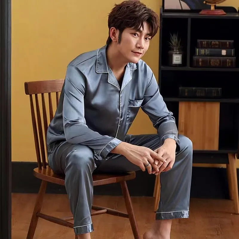 Men Ice Silk Pyjamas