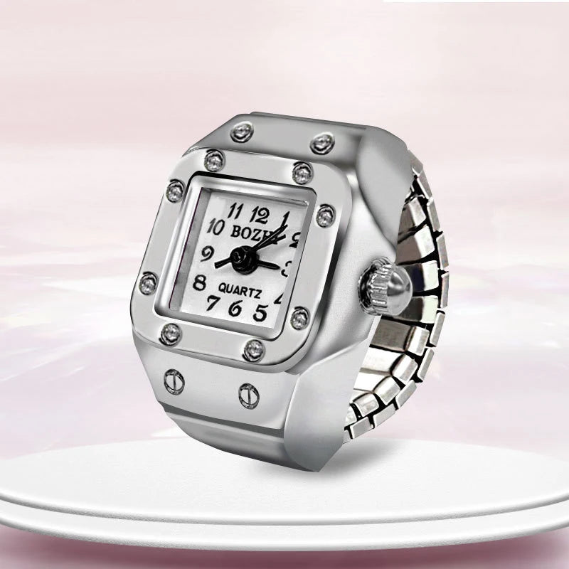 Vintage Unisex Punk  Steel Finger  Watch Ring
