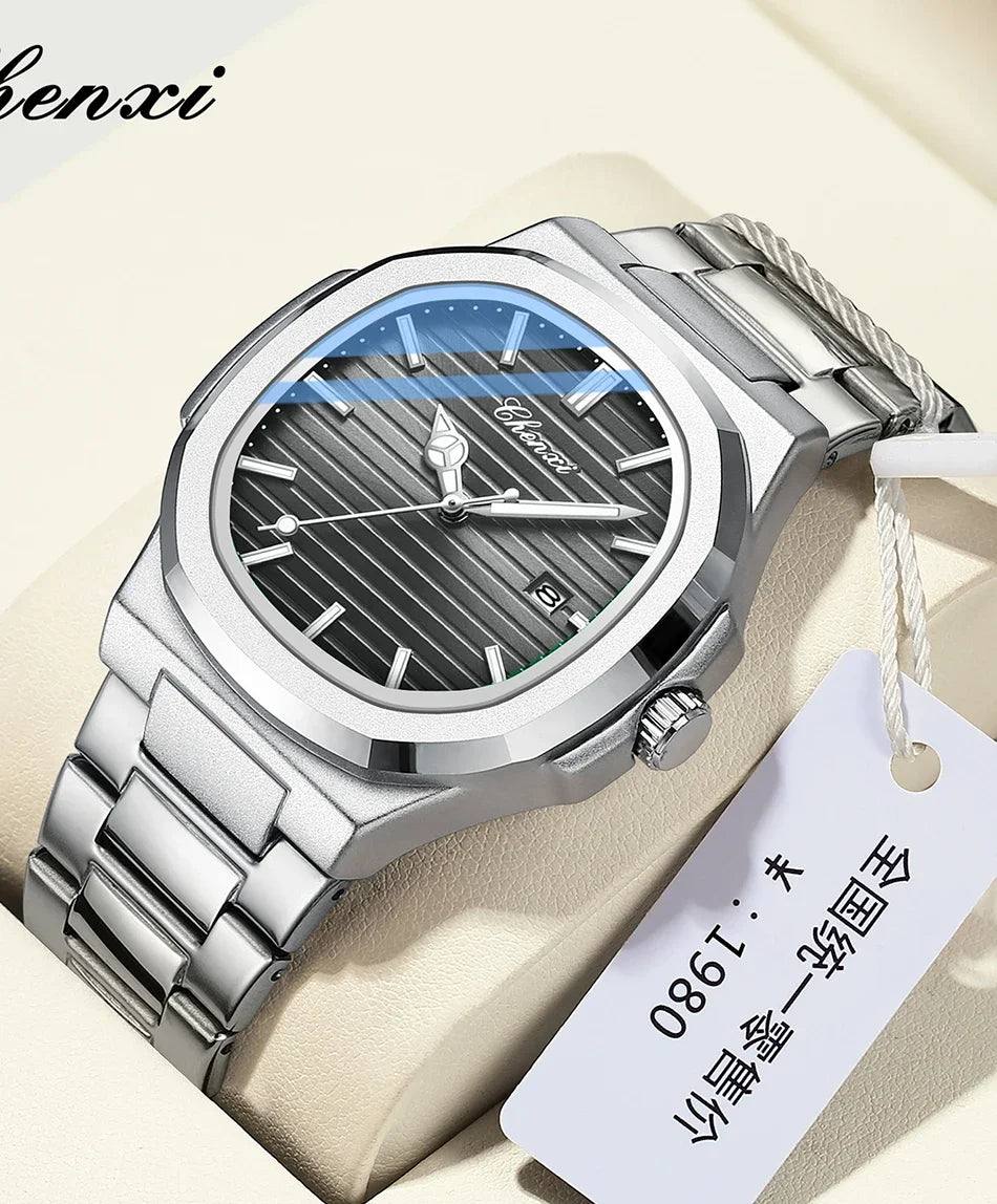 Men Fashion Steel Luminous Casual Business Watch