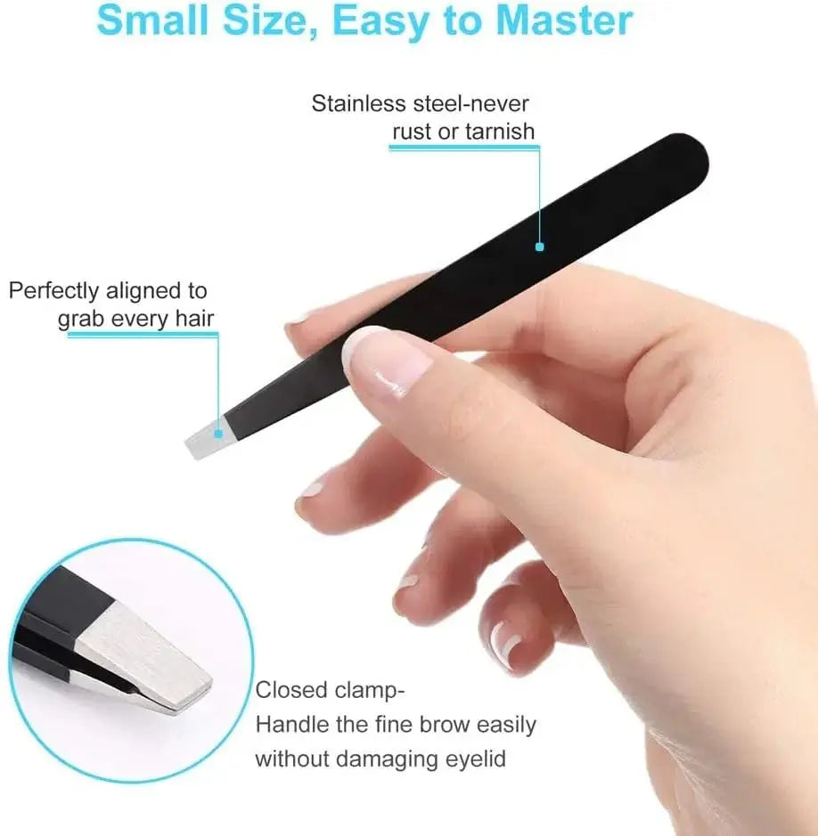 4 Pack Professional Stainless Steel Tweezers Set