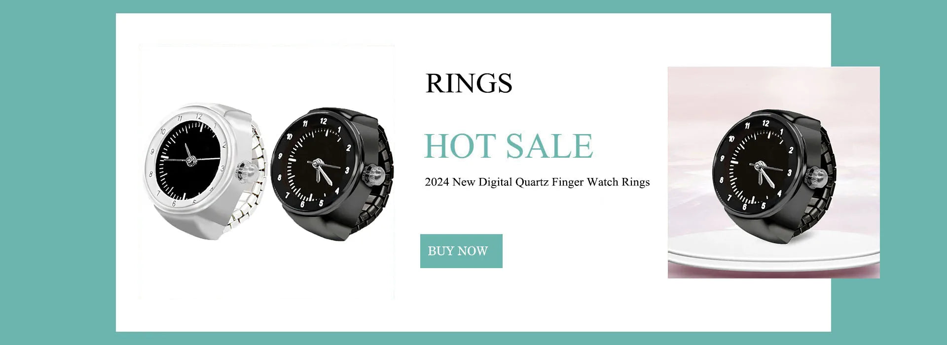 Vintage Unisex Punk  Steel Finger  Watch Ring