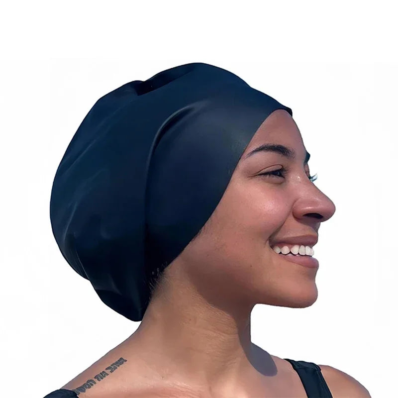 Large Swimming Cap for Long Hair Braids Dreadlocks Curls Unisex
