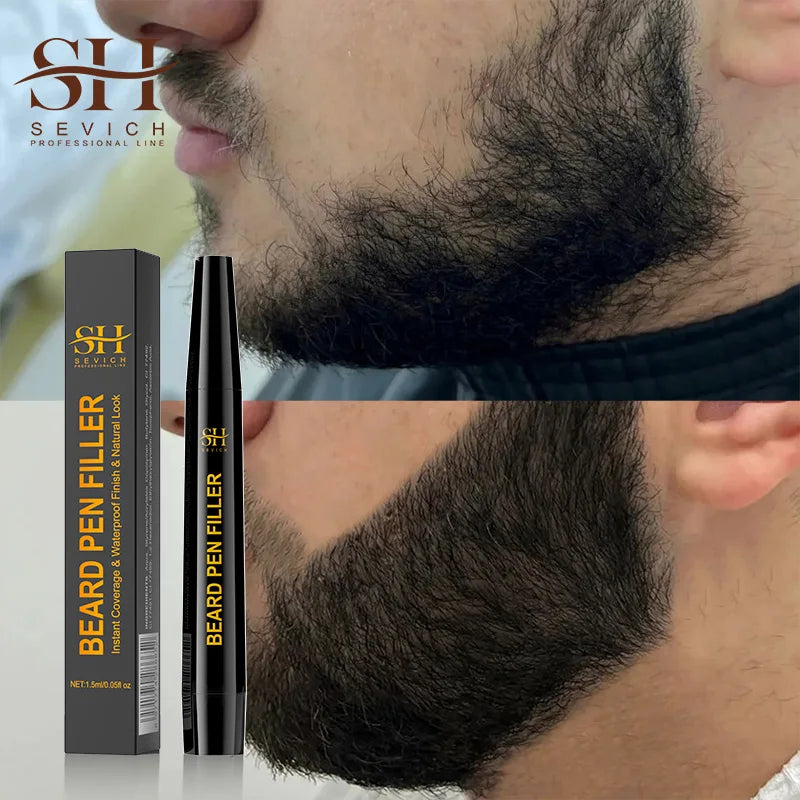Beard - Moustache Filler Pen Waterproof Hairline Enhancer Black Fibre for Men