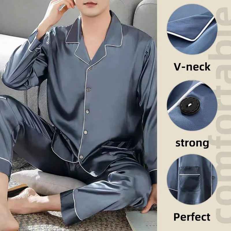 Men Ice Silk Pyjamas