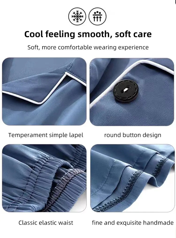Men Ice Silk Pyjamas