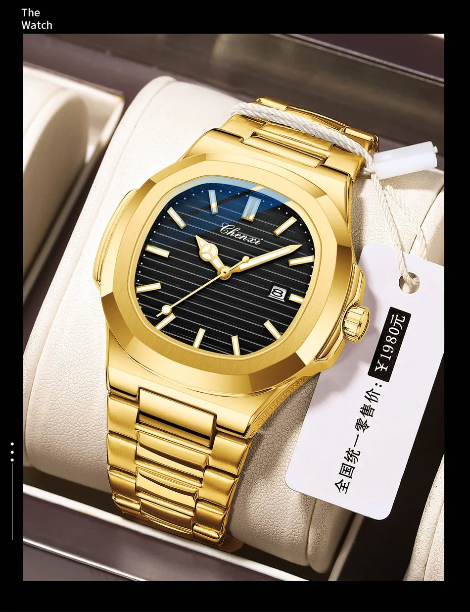 Men Fashion Steel Luminous Casual Business Watch