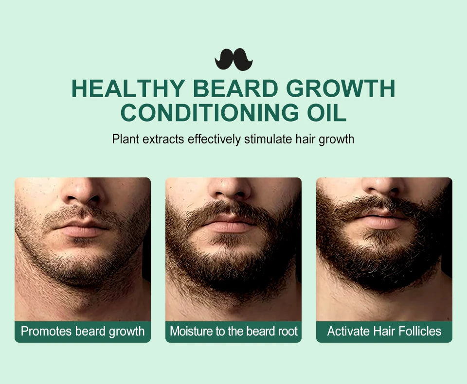 Men Biotin Beard Oil Natural Tea Tree Nourishing Regrowth Oil