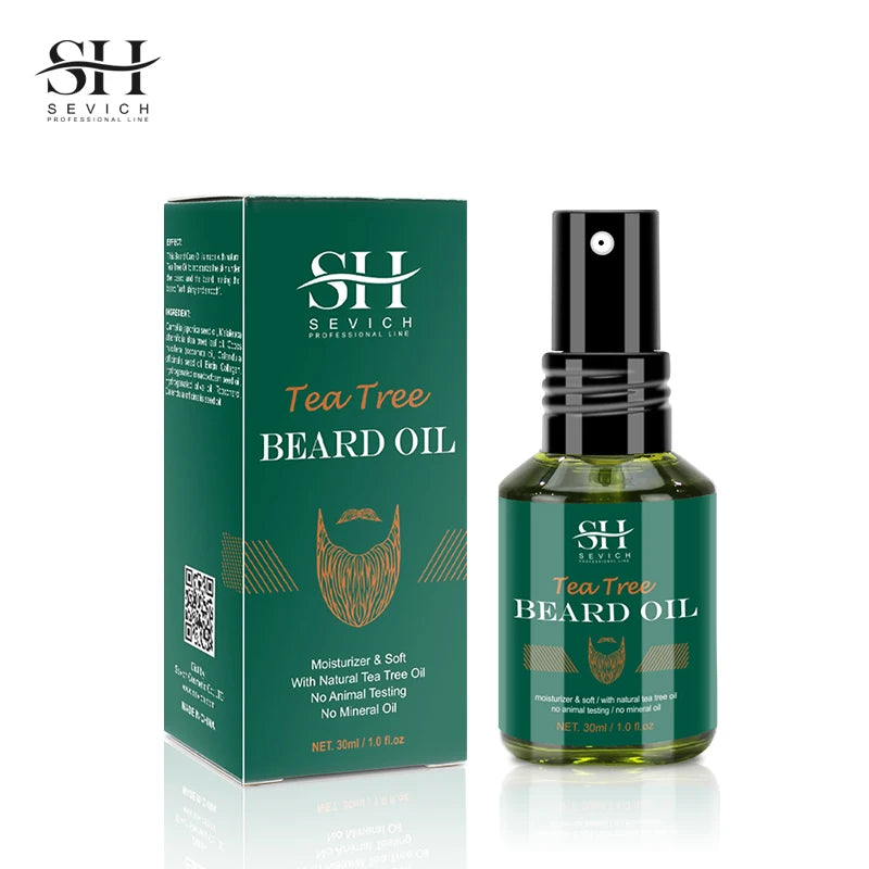 Men Biotin Beard Oil Natural Tea Tree Nourishing Regrowth Oil