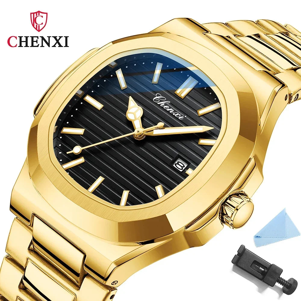 Men Fashion Steel Luminous Casual Business Watch