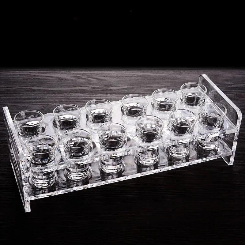 Shot Glasses With Acrylic Cup Storage Rack - VM THE MODEL