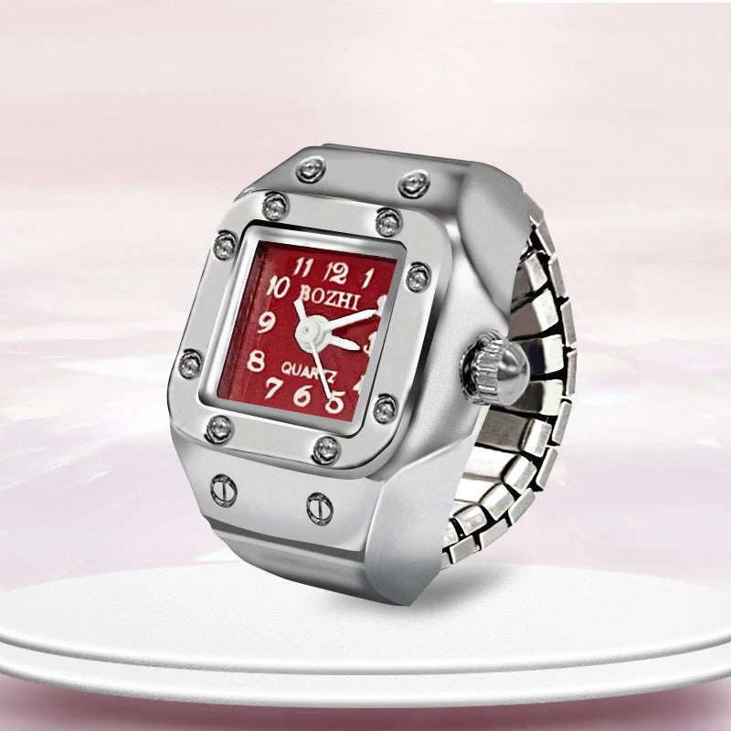 Vintage Unisex Punk  Steel Finger  Watch Ring