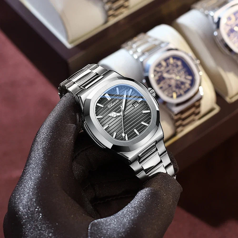 Men Fashion Steel Luminous Casual Business Watch