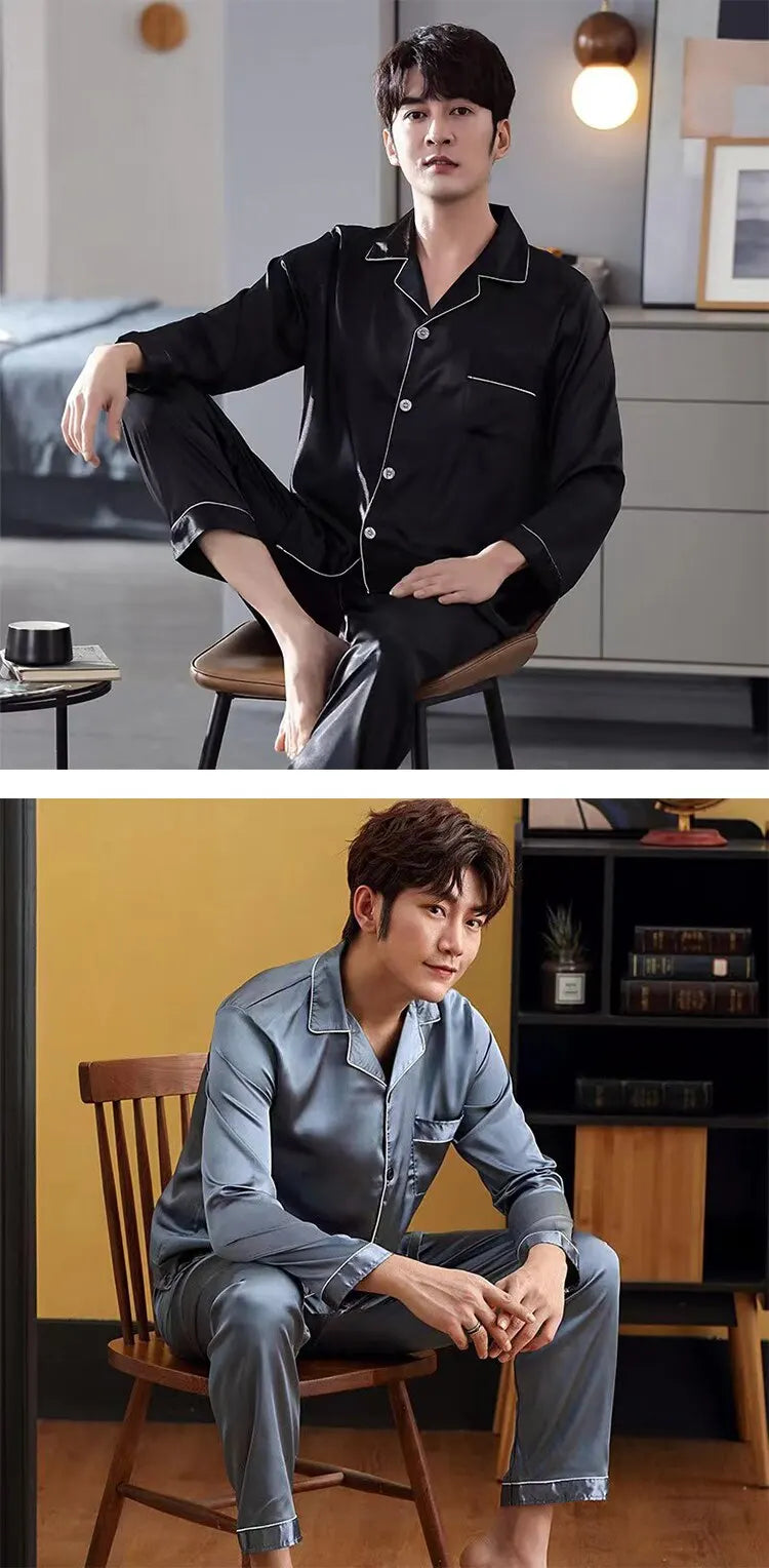 Men Ice Silk Pyjamas