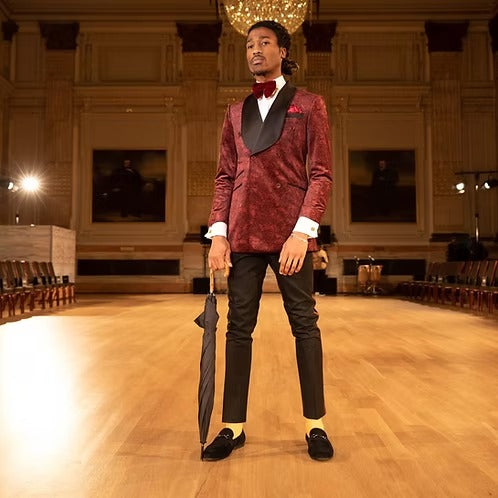 Royal Maroon Charcoal (velvet)