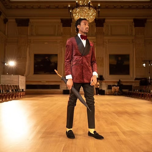 Royal Maroon Charcoal (velvet)