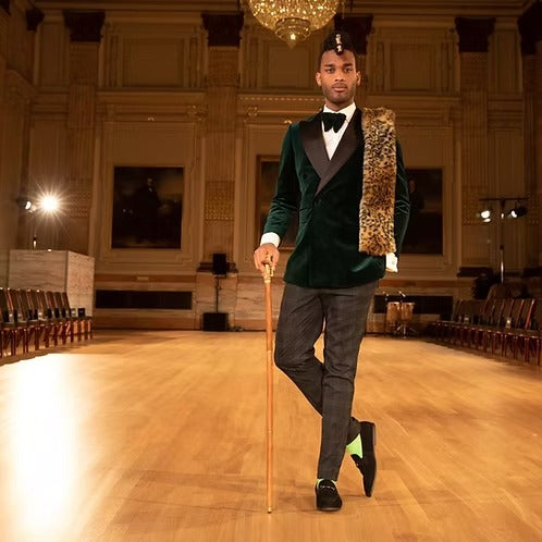 Royal Charcoal Tank (green velvet)